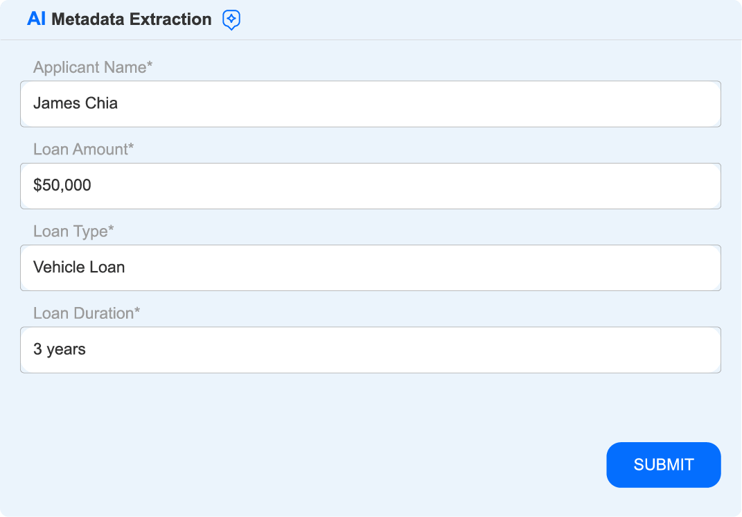 AI metadata extraction
