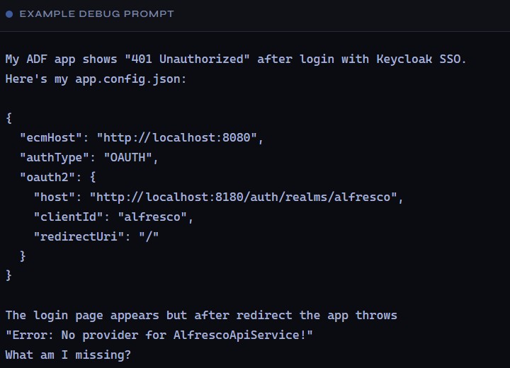 Debug ADF Configuration Issues